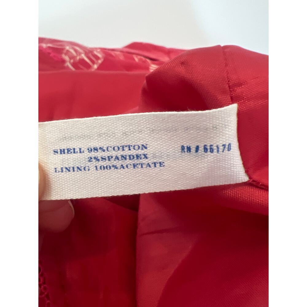 ANTHROPOLOGIE LEIFSDOTTIR FLORAL PLEATED SKIRT RED AND WHITE SIZE 8 - Picture 11 of 13